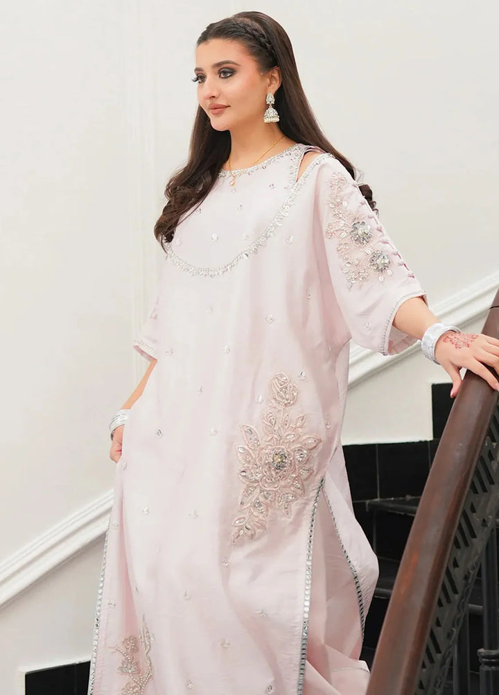 Fozia Khalid Pret Embroidered Sheesha Silk 2 Piece Suit Zimal