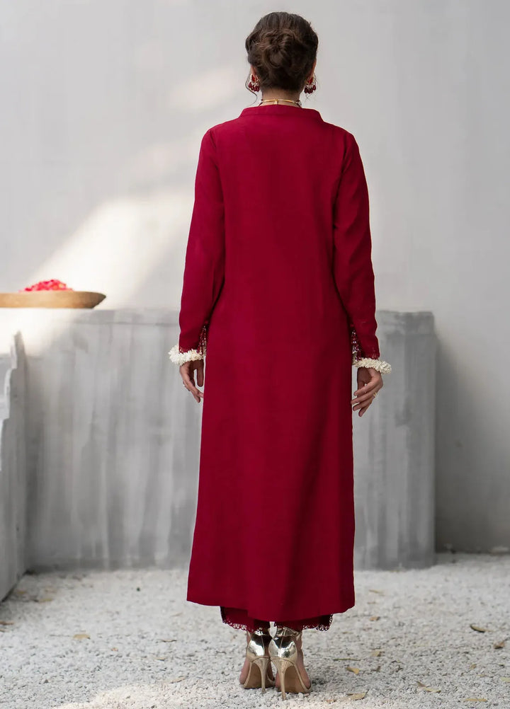 Fozia Khalid Pret Embroidered Silk 2 Piece Suit FK-W-04