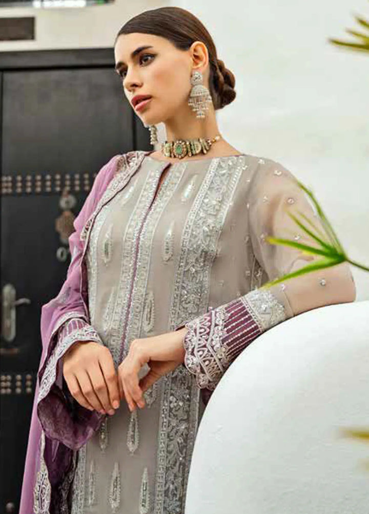 Freesia Luxury Formals Embroidered Chiffon Suit Unstitched 3 Piece FRE24L Taiel FW23515 - Formals Collection