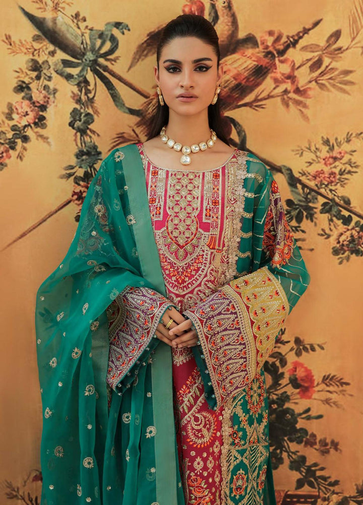 Freesia Premium Luxury Pret Embroidered Organza 3 Piece Suit KESRI