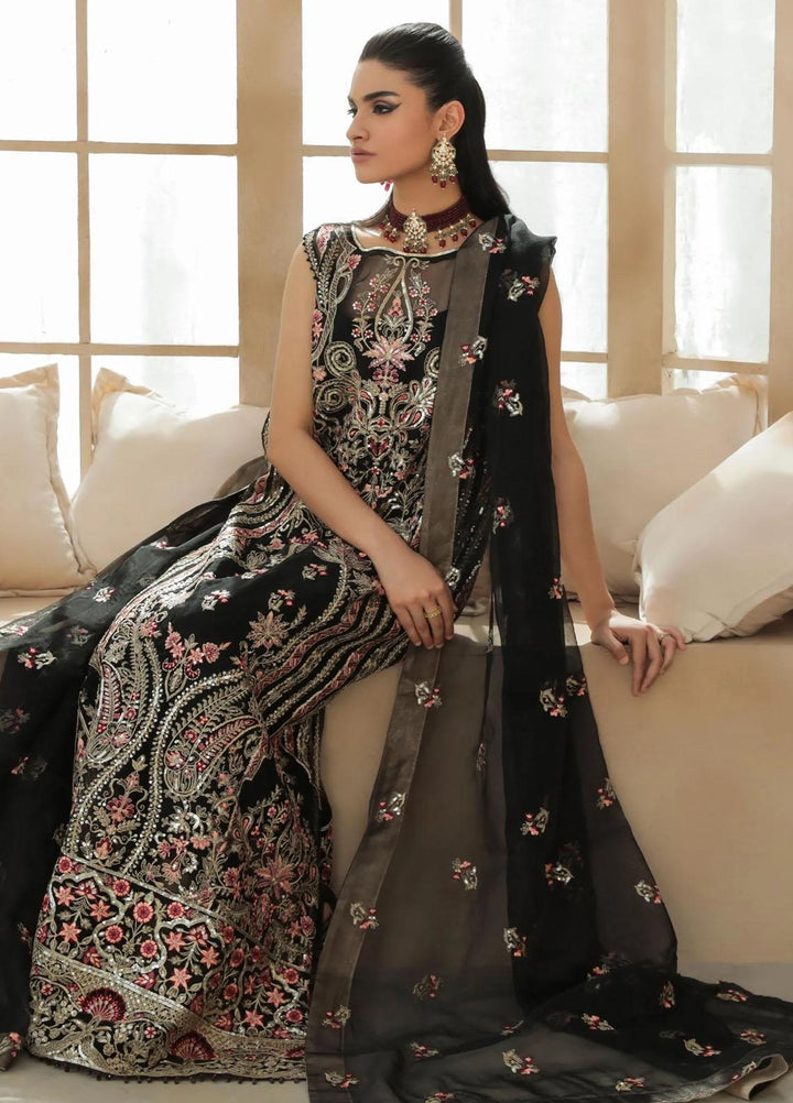 Freesia Premium Luxury Pret Embroidered Organza 3 Piece Suit SEYAH