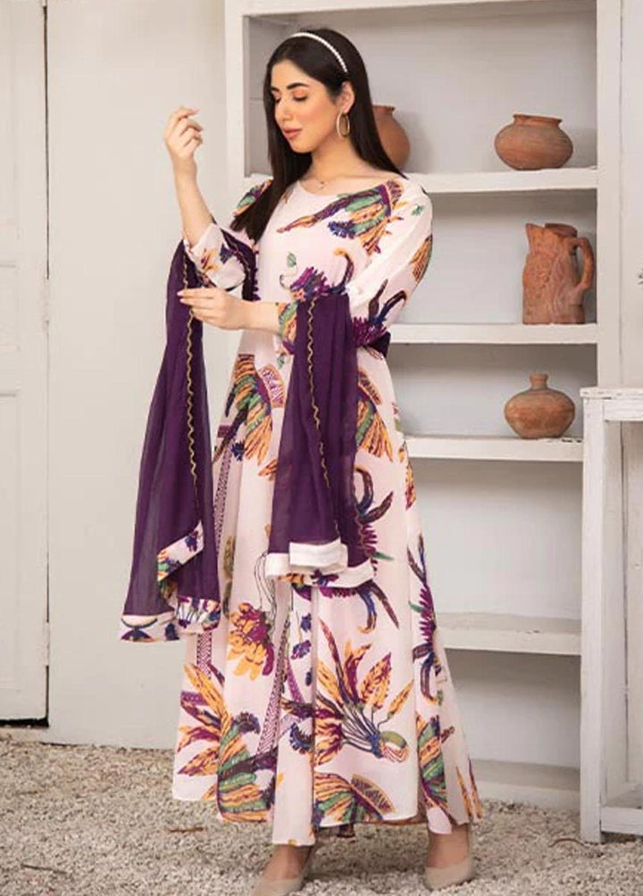 Nazmina Pret Printed Chiffon 2 Piece NZ23F FRT-05 Free Fly