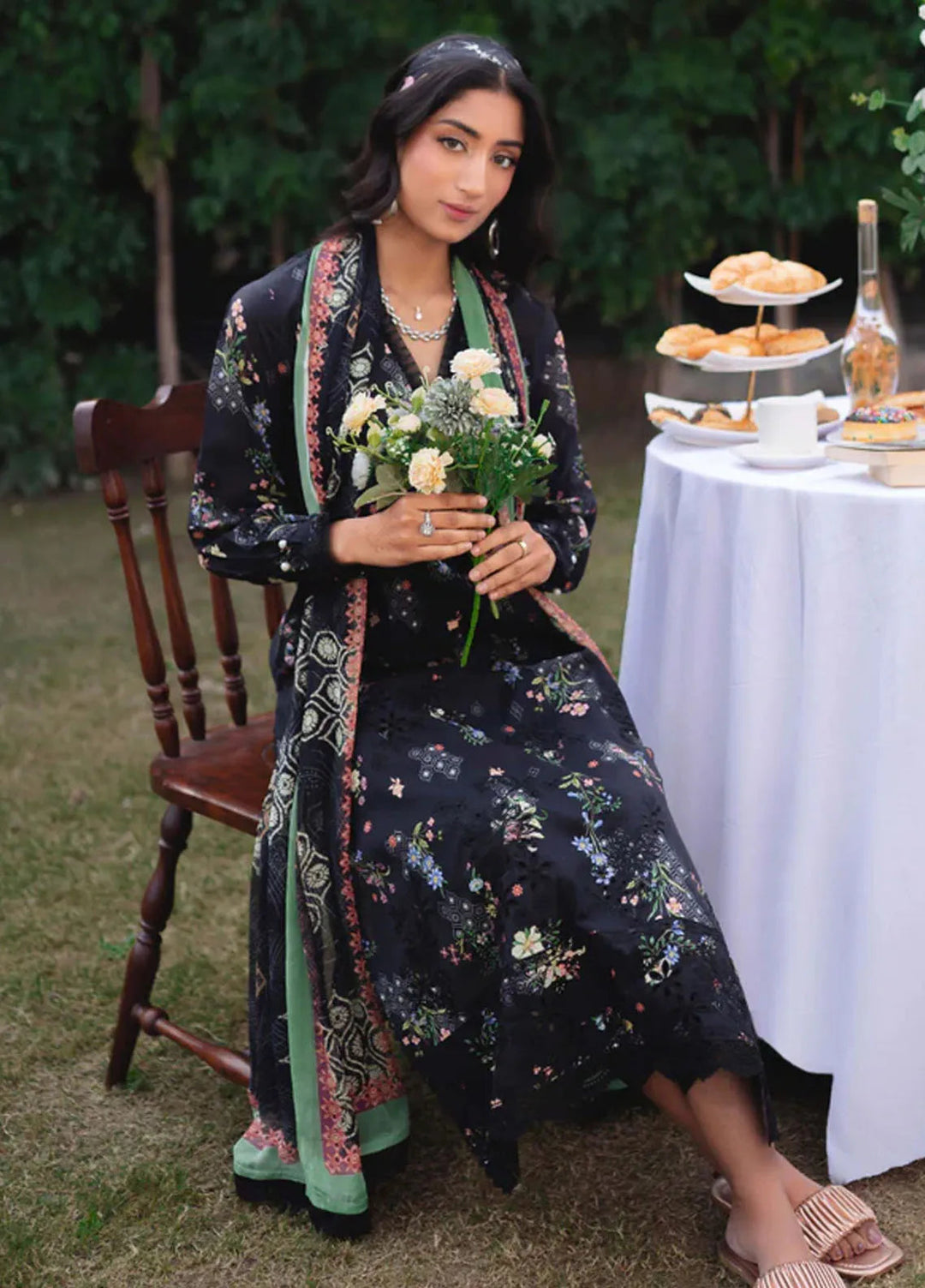 Gardenia By Humdum Embroidered Lawn Suit Unstitched 3 Piece HD24GS PLG 01 - Spring Summer Collection