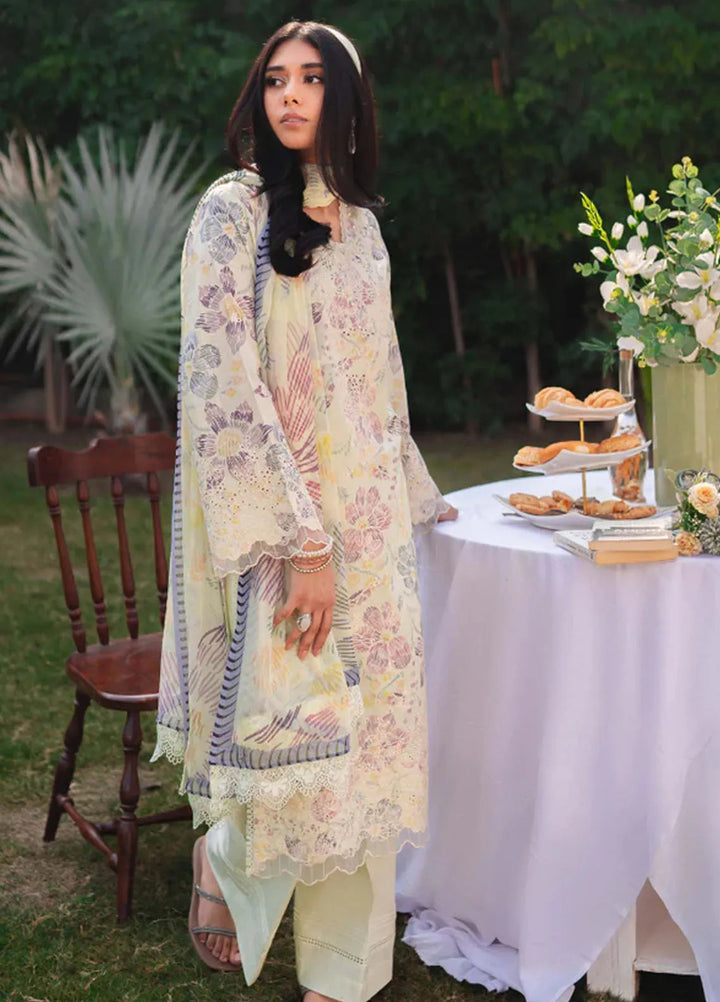 Gardenia By Humdum Embroidered Lawn Suit Unstitched 3 Piece HD24GS PLG 05 - Spring Summer Collection