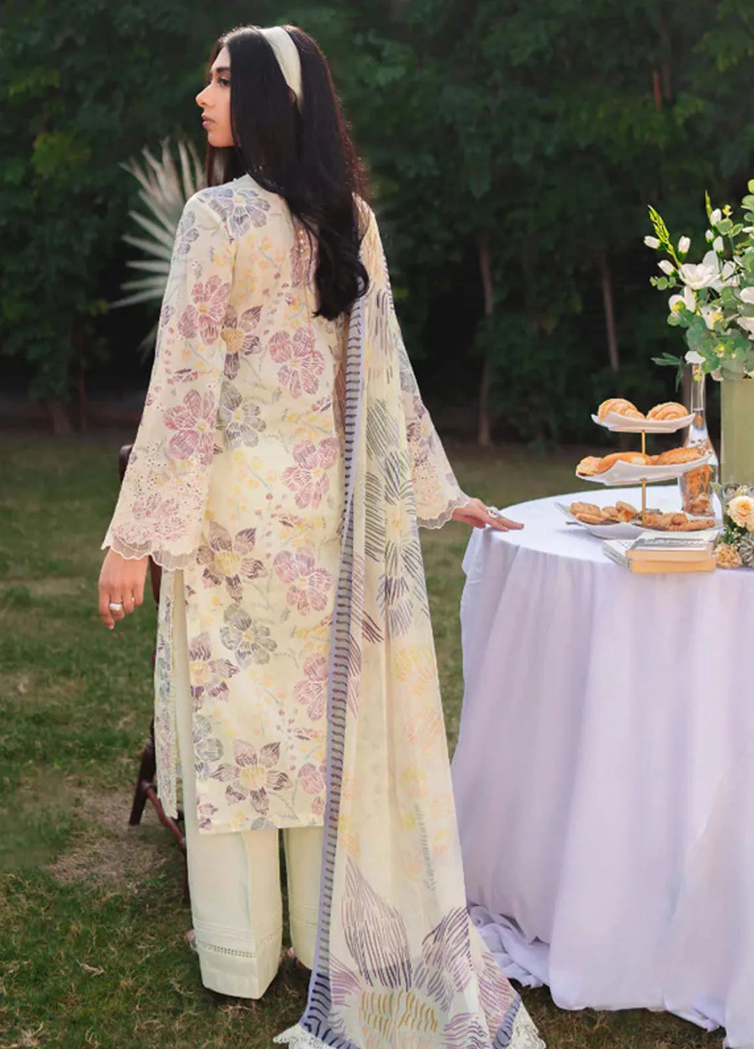 Gardenia By Humdum Embroidered Lawn Suit Unstitched 3 Piece HD24GS PLG 05 - Spring Summer Collection