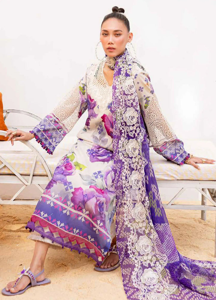 Gardenia By Nureh Chikankari Lawn Suit Unstitched 3 Piece NU24GU NS-138 - Summer Collection