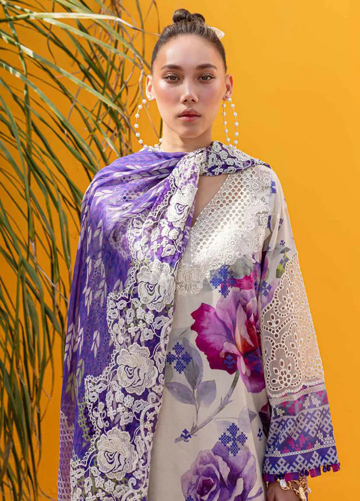 Gardenia By Nureh Chikankari Lawn Suit Unstitched 3 Piece NU24GU NS-138 - Summer Collection