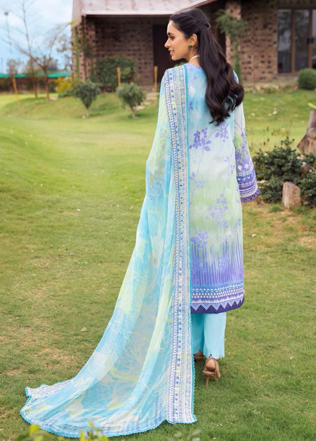 Gardenia by Nureh Embroidered Lawn Suits Unstitched 3 Piece NU23GL NSG-103 - Summer Collection