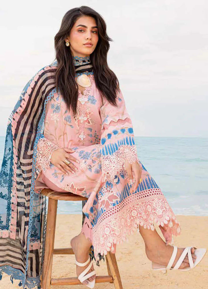 Gardenia By Nureh Embroidered Lawn Suit Unstitched 3 Piece NU24GU NS-132 - Summer Collection