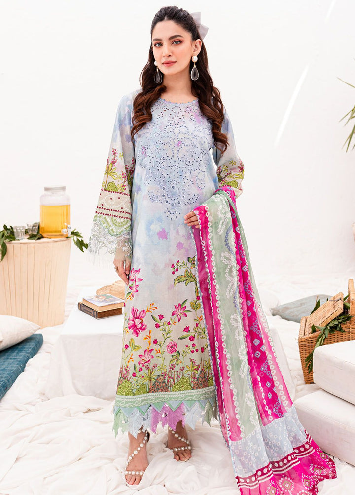 Gardenia by Nureh Embroidered Lawn Suits Unstitched 3 Piece NU24G NSG-141 - Summer Collection
