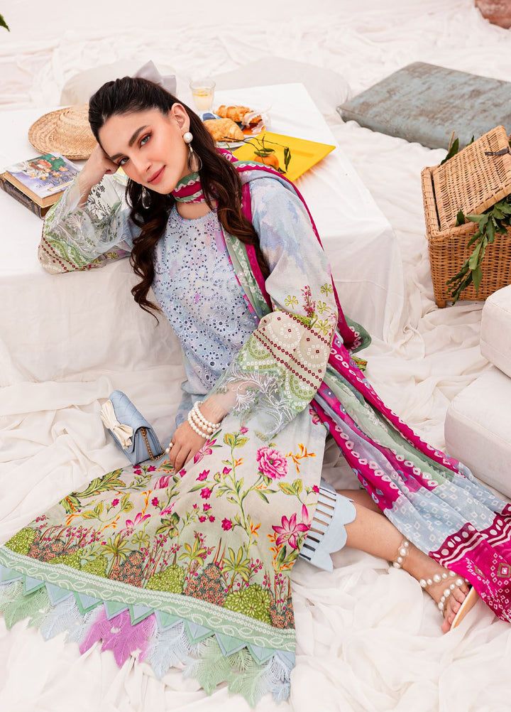 Gardenia by Nureh Embroidered Lawn Suits Unstitched 3 Piece NU24G NSG-141 - Summer Collection