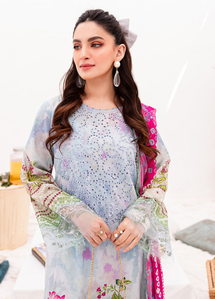 Gardenia by Nureh Embroidered Lawn Suits Unstitched 3 Piece NU24G NSG-141 - Summer Collection