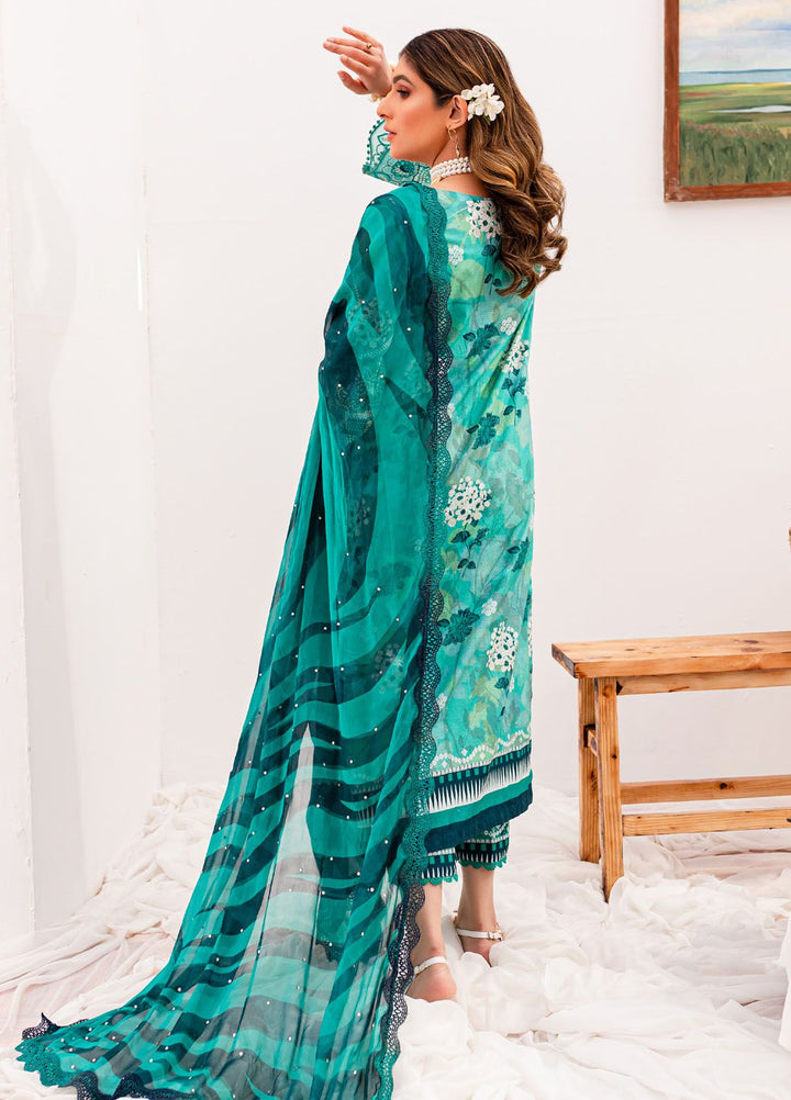 Gardenia by Nureh Embroidered Lawn Suits Unstitched 3 Piece NU24G NSG-144 - Summer Collection