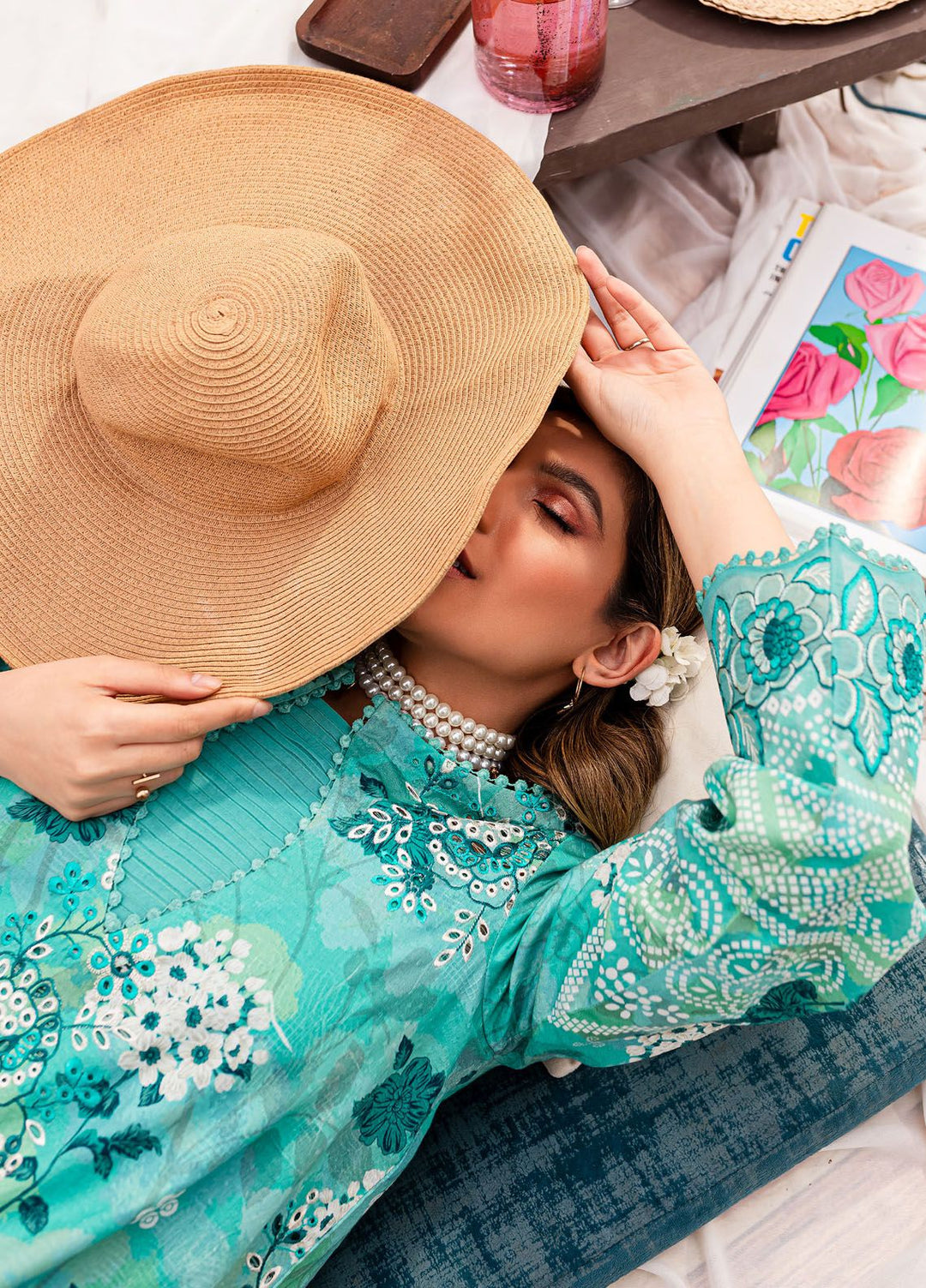 Gardenia by Nureh Embroidered Lawn Suits Unstitched 3 Piece NU24G NSG-144 - Summer Collection