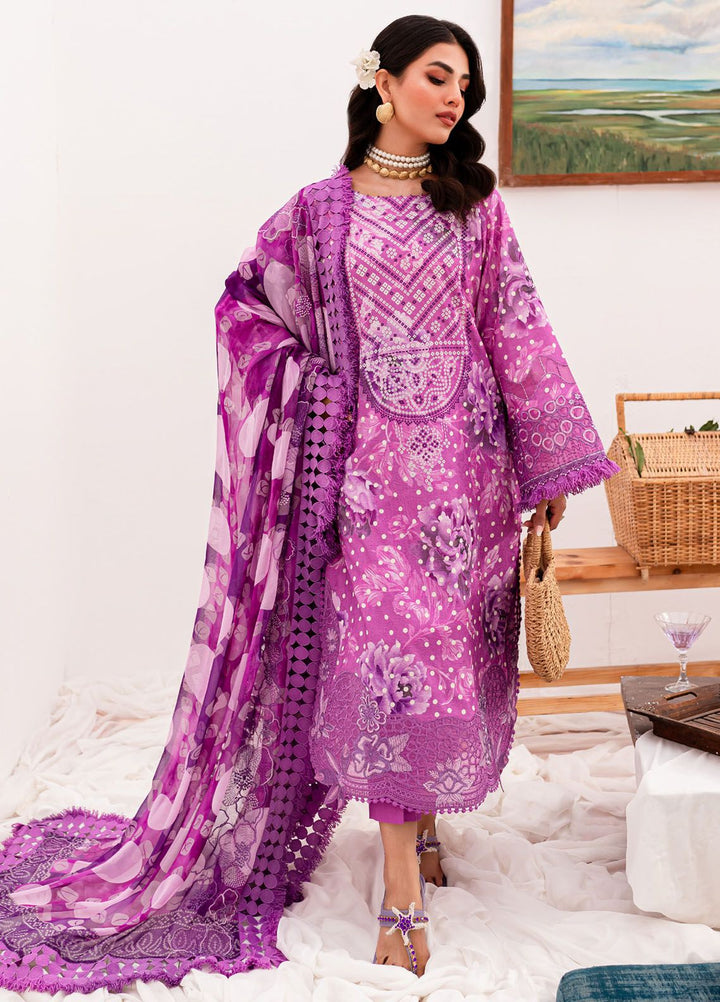 Gardenia by Nureh Embroidered Lawn Suits Unstitched 3 Piece NU24G NSG-145 - Summer Collection
