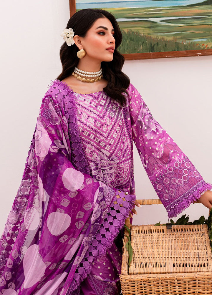 Gardenia by Nureh Embroidered Lawn Suits Unstitched 3 Piece NU24G NSG-145 - Summer Collection