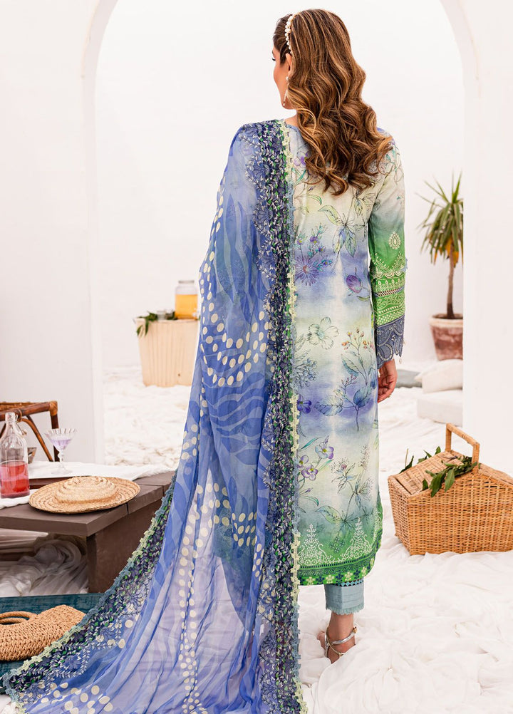 Gardenia by Nureh Embroidered Lawn Suits Unstitched 3 Piece NU24G NSG-147 - Summer Collection