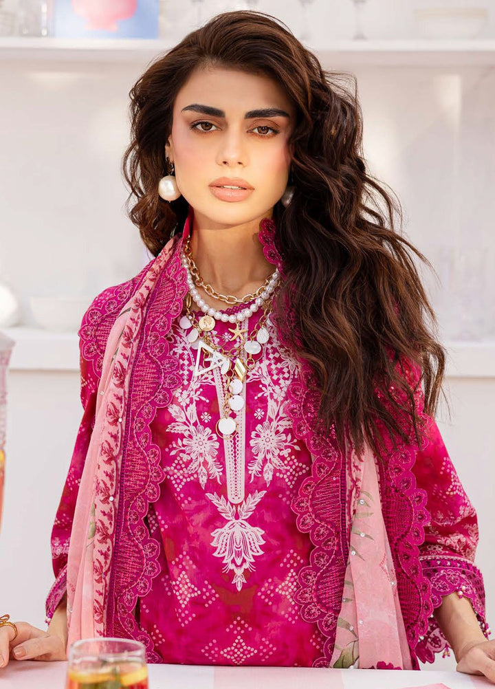 Gardenia by Nureh Embroidered N Printed Lawn Suits Unstitched 3 Piece NU25GEP NSG-189 - Summer Collection