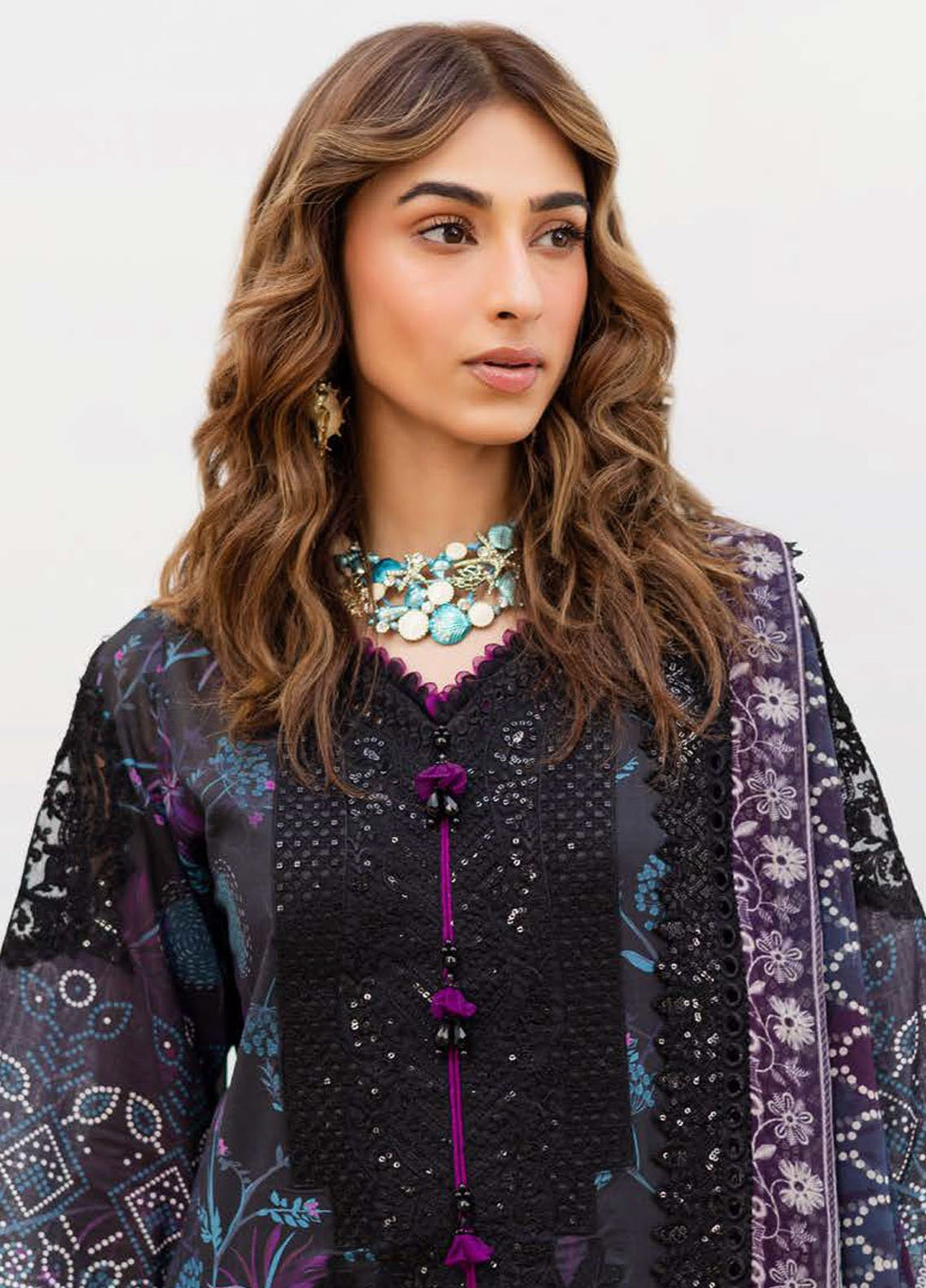Gardenia by Nureh Embroidered N Printed Lawn Suits Unstitched 3 Piece NU25GEP NSG-193 - Summer Collection