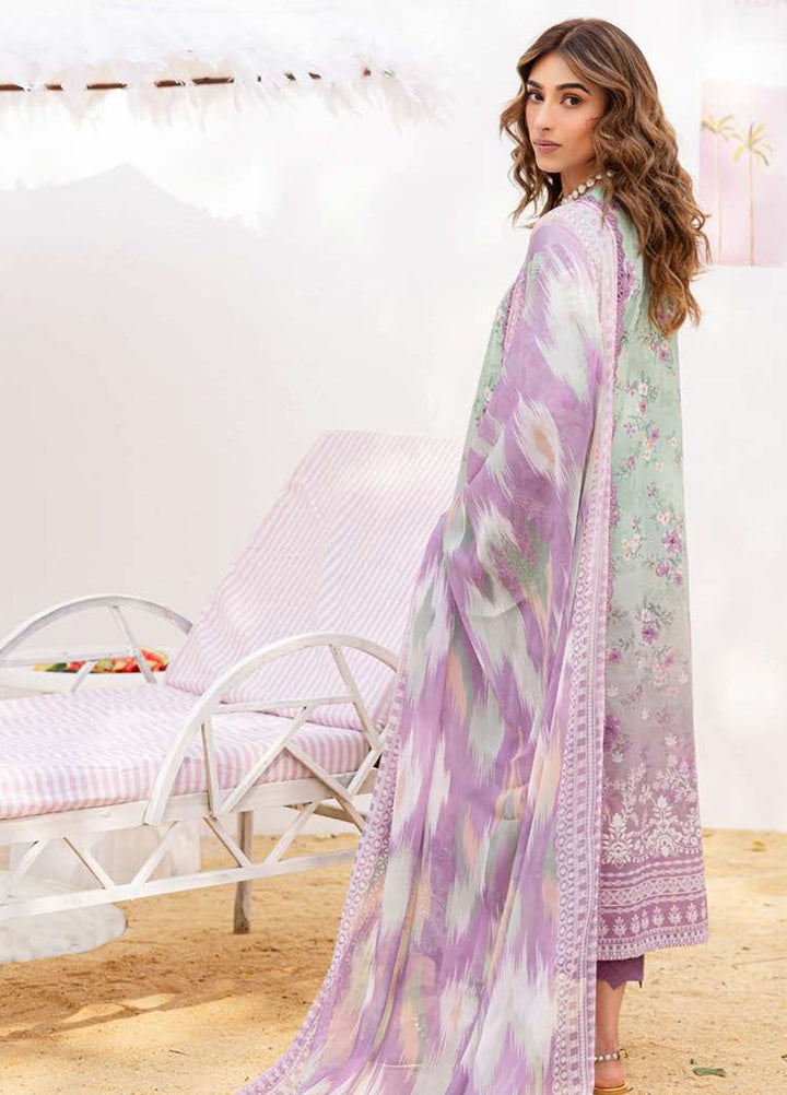 Gardenia by Nureh Embroidered N Printed Lawn Suits Unstitched 3 Piece NU25GEP NSG-194 - Summer Collection