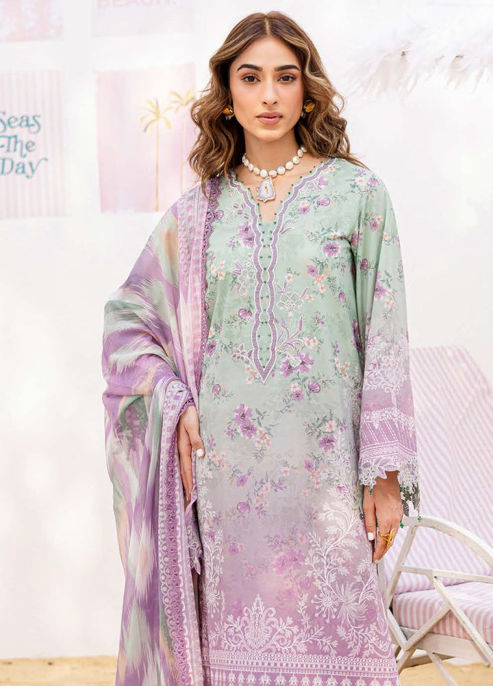 Gardenia by Nureh Embroidered N Printed Lawn Suits Unstitched 3 Piece NU25GEP NSG-194 - Summer Collection