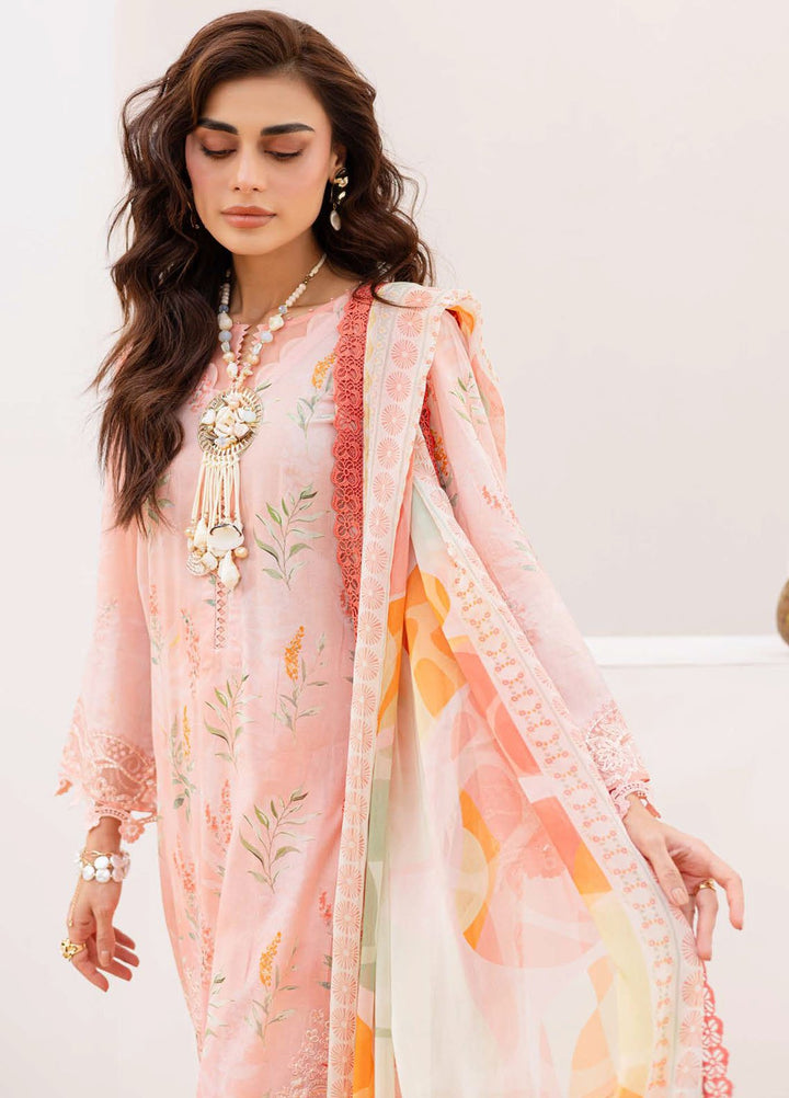 Gardenia by Nureh Embroidered N Printed Lawn Suits Unstitched 3 Piece NU25GEP NSG-195 - Summer Collection