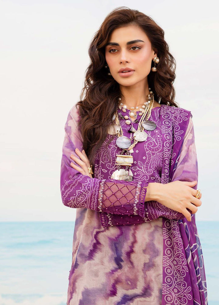 Gardenia by Nureh Embroidered N Printed Lawn Suits Unstitched 3 Piece NU25GEP NSG-196 - Summer Collection