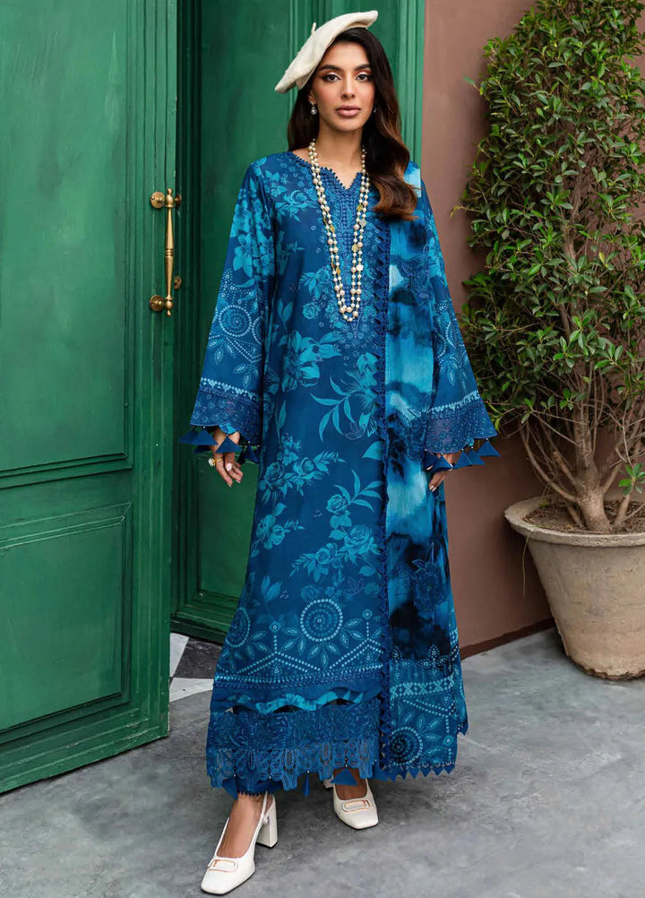 Gardenia By Nureh Embroidered Slub Suit Unstitched 3 Piece NU24GW NSG-161 - Winter Collection