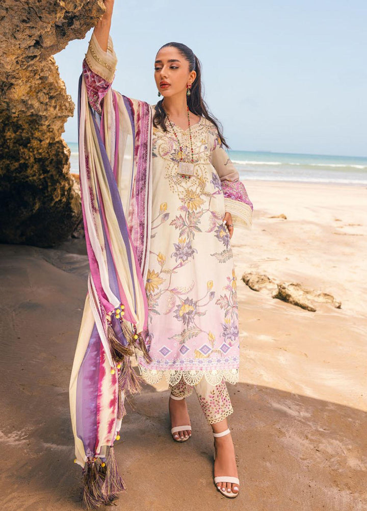 Gardenia By Nureh Embroidered Chikankari Lawn Suits Unstitched 3 Piece NU23GC NSG-110 - Summer Collection