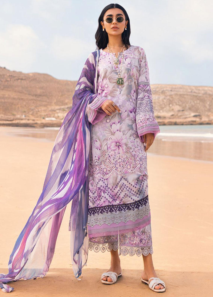 Gardenia By Nureh Embroidered Chikankari Lawn Suits Unstitched 3 Piece NU23GC NSG-111 - Summer Collection