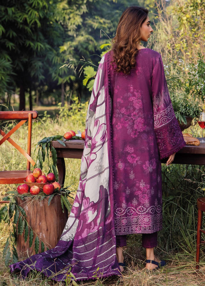 Gardenia By Nureh Embroidered Leather Peach Suits Unstitched 3 Piece NU23LP NSG-137 - Winter Collection