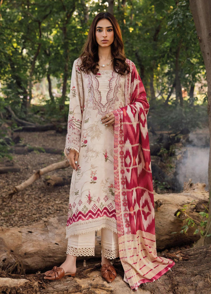 Gardenia By Nureh Embroidered Leather Peach Suits Unstitched 3 Piece NU23LP NSG-140 - Winter Collection