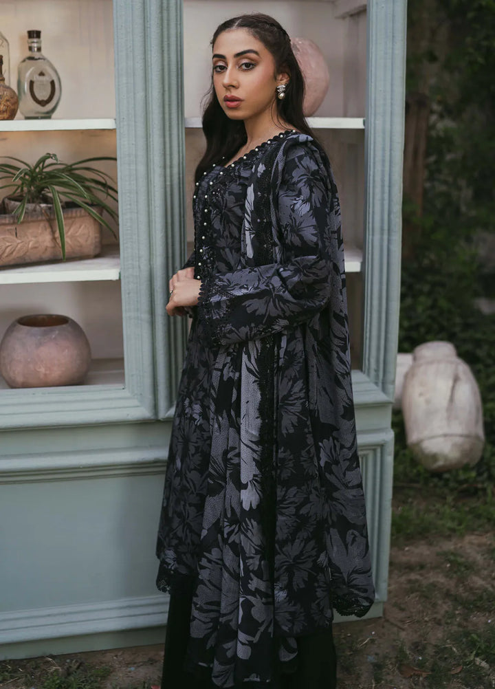 Gardenia Printkari by Humdum Embroidered Lawn Suits Unstitched 3 Piece HD24G D-04 - Summer Collection