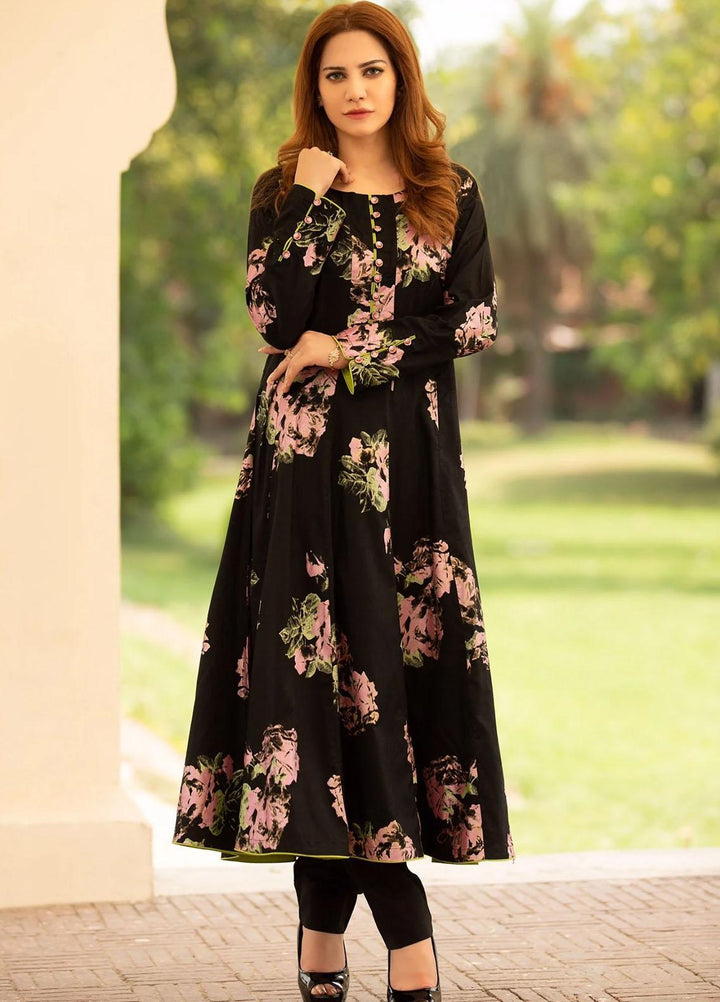 Garnet Clothing Pret Luxury Pret Screen Printed Cotton Shirt PETUNIA