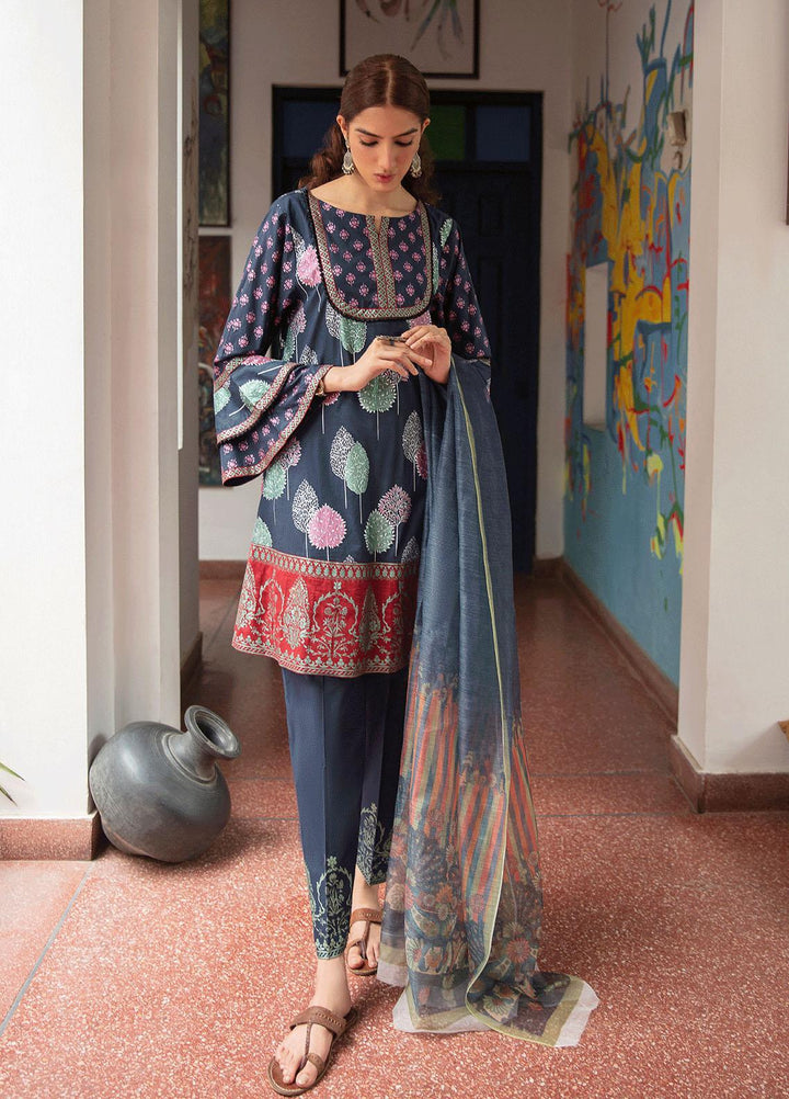 Garnet Clothing Pret Luxury Pret Screen Printed Lawn Shirt GULBAHAAR