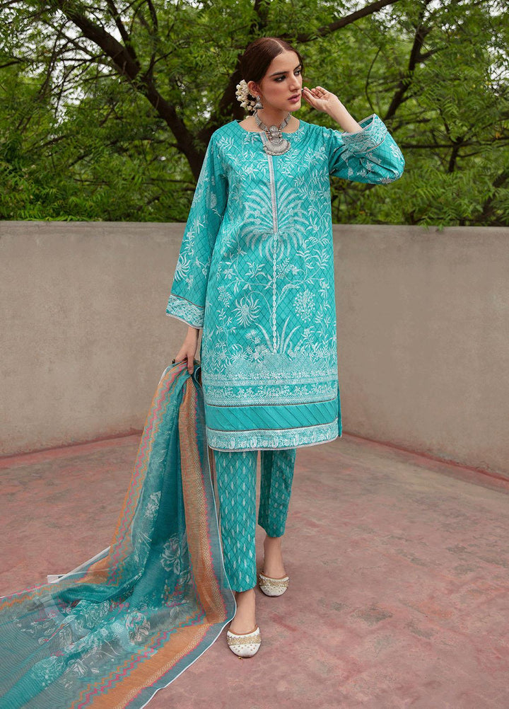 Garnet Clothing Pret Luxury Pret Screen Printed Lawn Shirt FIROZA