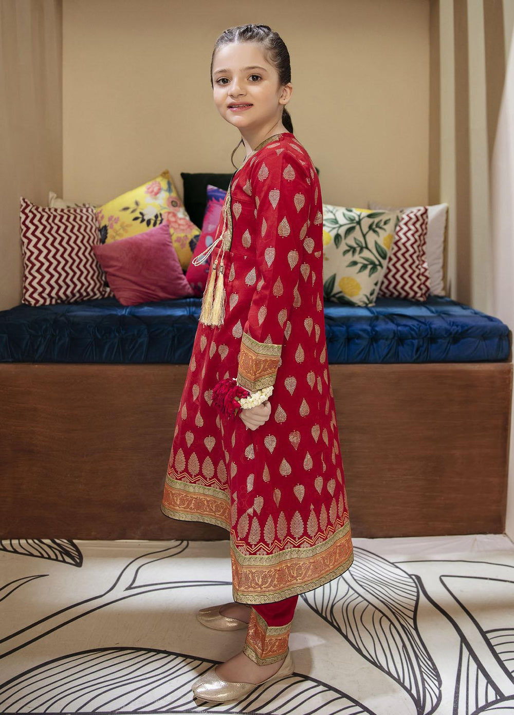 Garnet Clothing Pret Lawn Fancy Pret Girls 2 Piece Suit -  Guriya