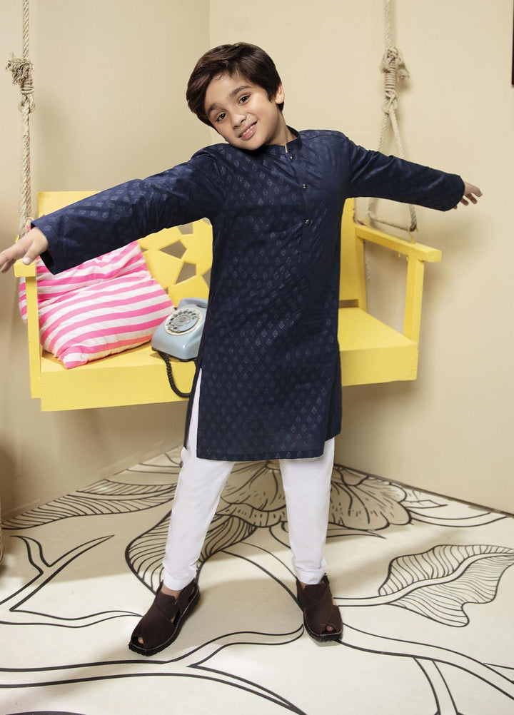 Garnet Clothing Pret Cotton Festive Pret Boys Kurta Pajama -  Crane