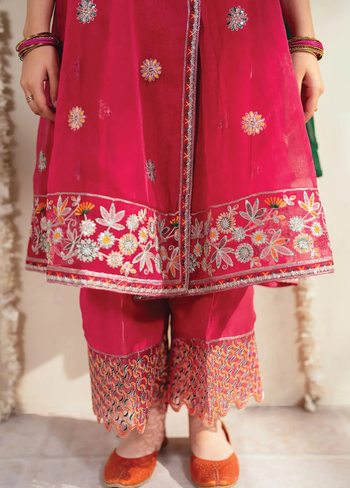 Garnet Clothing Pret Embroidered Organza 3 Piece Suit Chandni