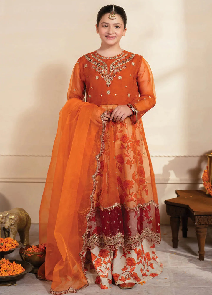 Garnet Clothing Pret Embroidered Organza 3 Piece Suit Haseen