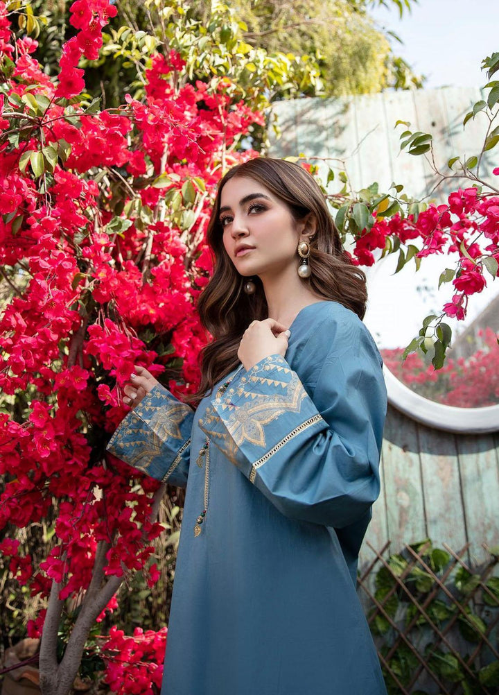 Garnet Clothing Pret Screen Printed Lawn Pret Shirt NEELAM