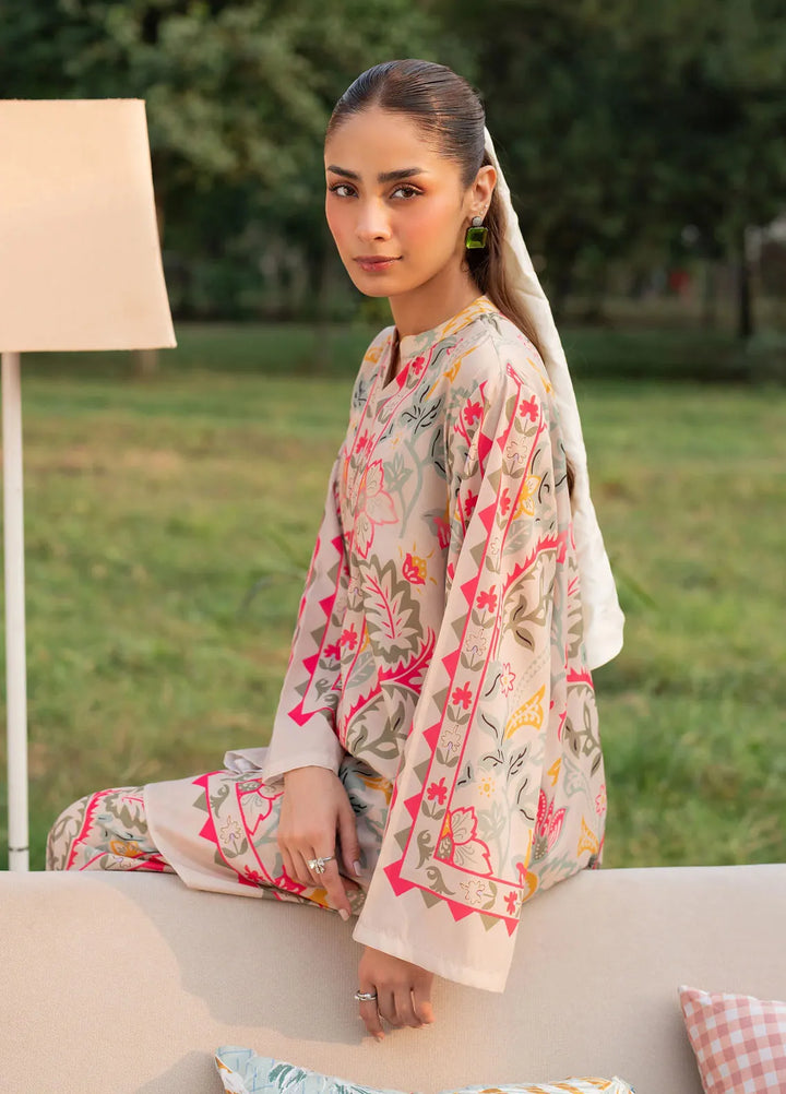 Garnet Pret Embroidered Crepe 2 Piece Suit Camellia