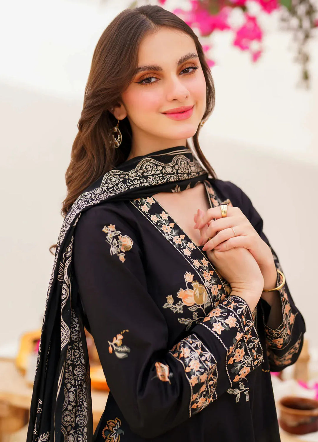 Garnet Pret Printed Dhanak 3 Piece Suit Rimsha
