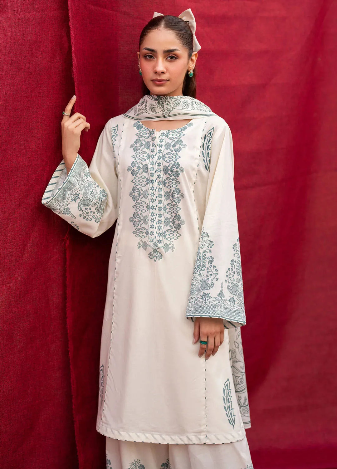Garnet Pret Embroidered Karandi 3 Piece Suit Erica