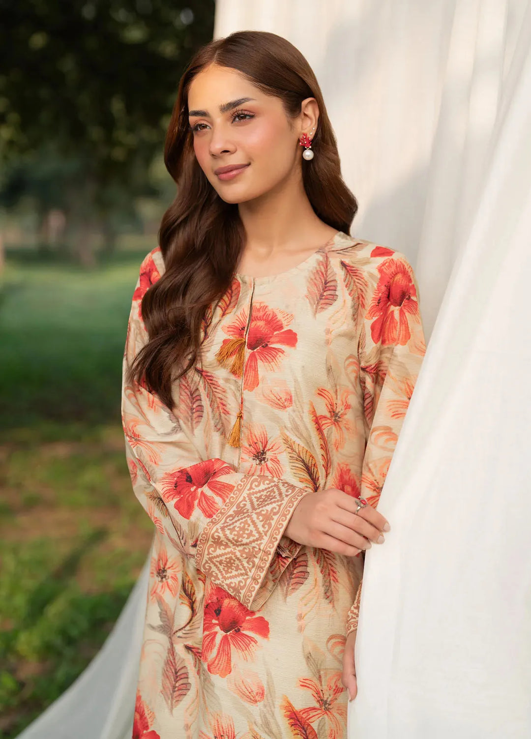 Garnet Pret Printed Khaddar 2 Piece Suit Amiya