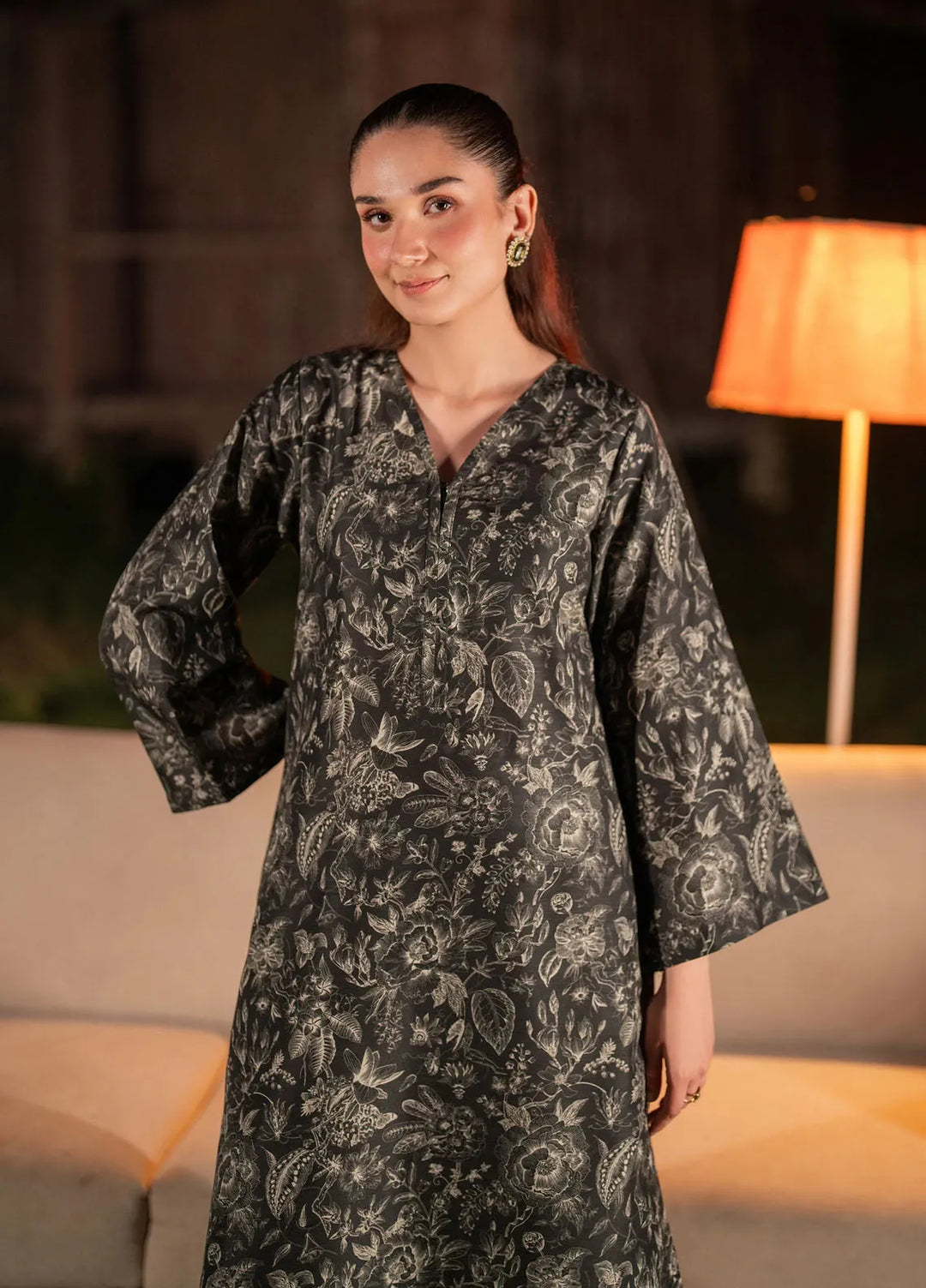 Garnet Pret Printed Khaddar 2 Piece Suit Sahara