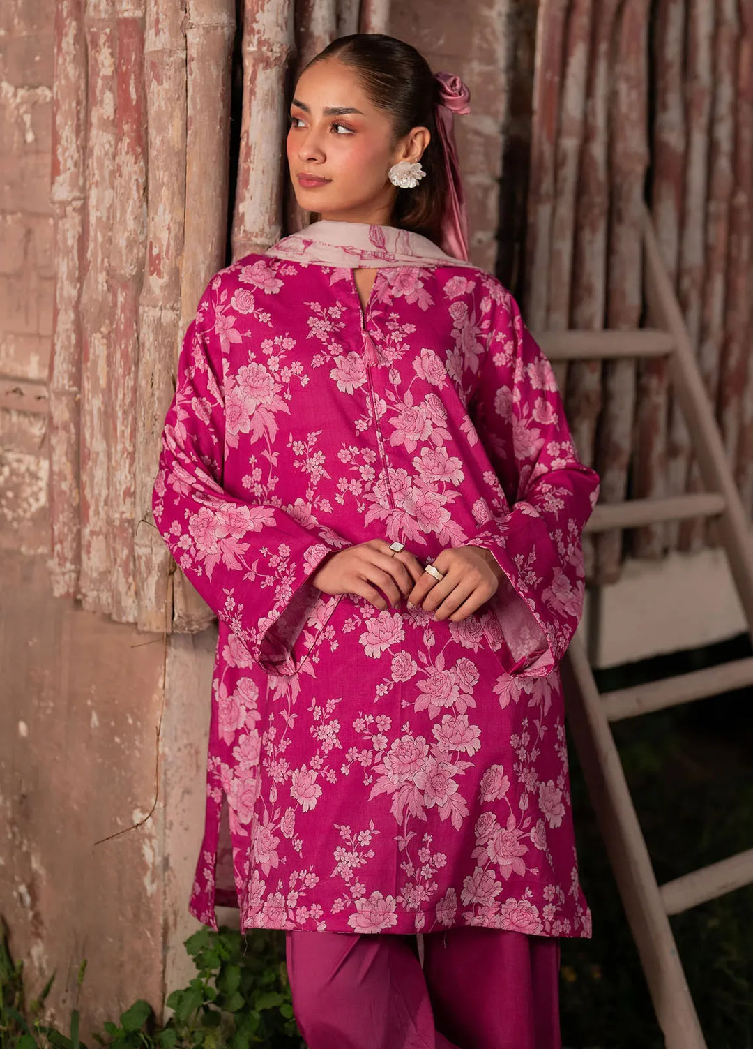 Garnet Pret Printed Khaddar 3 Piece Suit Paloma
