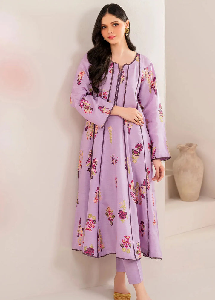 Garnet Pret Printed Raw Silk 3 Piece Suit Dania