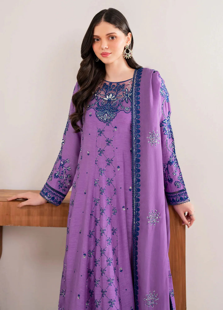 Garnet Pret Embroidered Raw Silk 3 Piece Suit Elysian