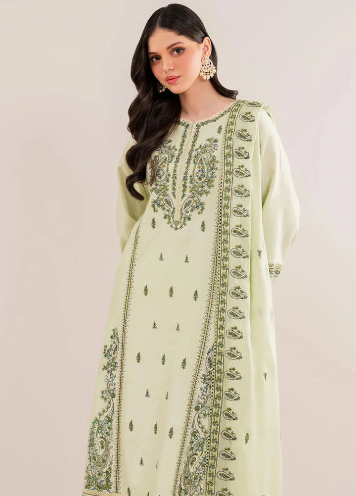 Garnet Pret Embroidered Raw Silk 3 Piece Suit Yasma
